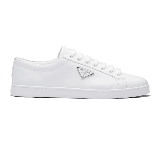 PR@DA@ BRUSHED LEATHER SNEAKERS   PRD045