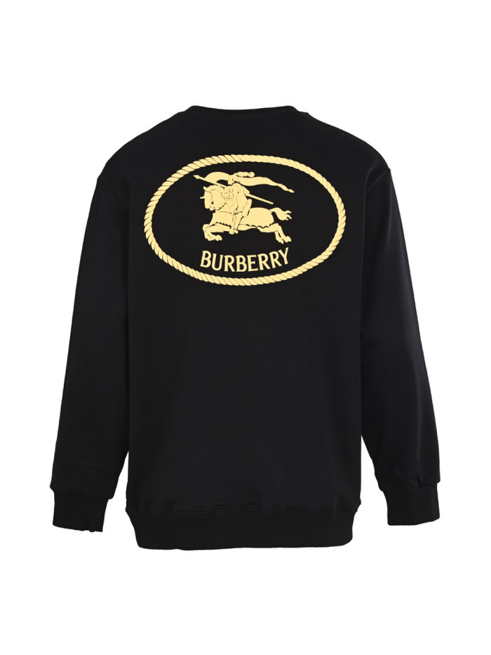 1:1 quality version Chest Embroidery Back Warhorse Print Crew Neck Sweatshirt 2 colors 28476813