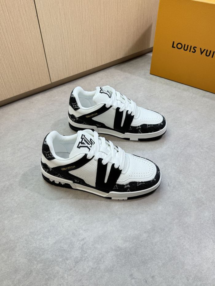 1:1 quality version 28367393 Leather and canvas patchwork Shoes 5 colors