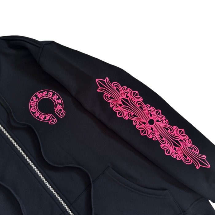 1:1 quality version Cross Vine Back Horse Hoof Print Zipper Hoodie 2 colors 28691989
