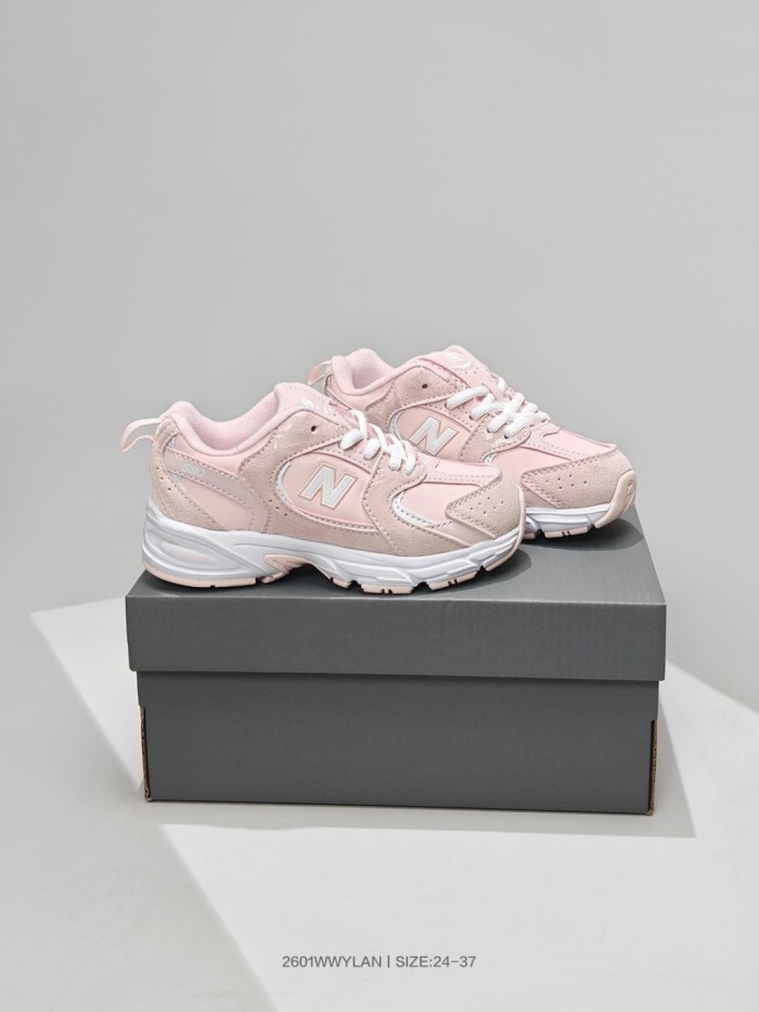 N-logo Leather Upper Retro Running Shoes for Kids 4 colors 28997931
