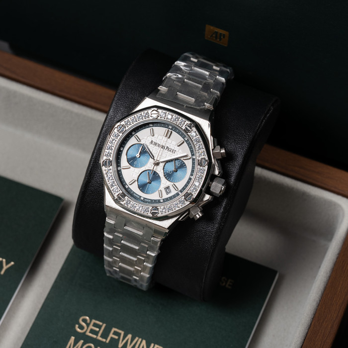 Diamond-Set Bezel Swiss Movement Watch 9 colors【Dial diameter：37mm 】28771428