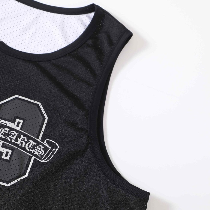 1:1 quality version 33 Logo Print Reversible Black White Mesh Sleeveless Tank Top Vest 29082290