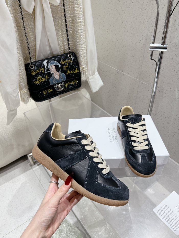 1:1 quality version M@ison 28294758 Leather Patchwork Derby Shoes 39 colors