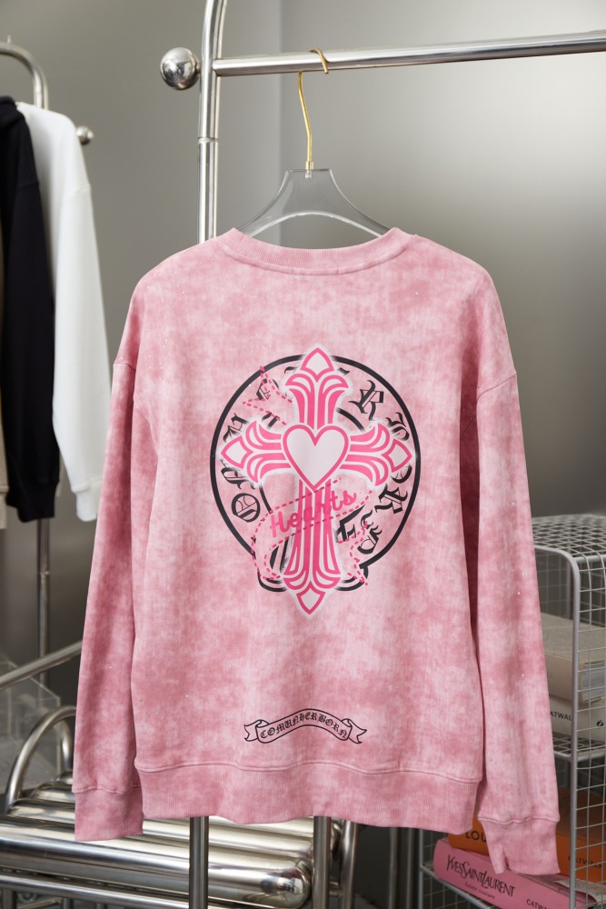 Cross Heart Horseshoe Tie-Dye Diamond-studded Sweatshirt 3 colors