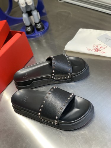 1:1 quality version 27870349 perimeter studded full studded model slippers 5 colors