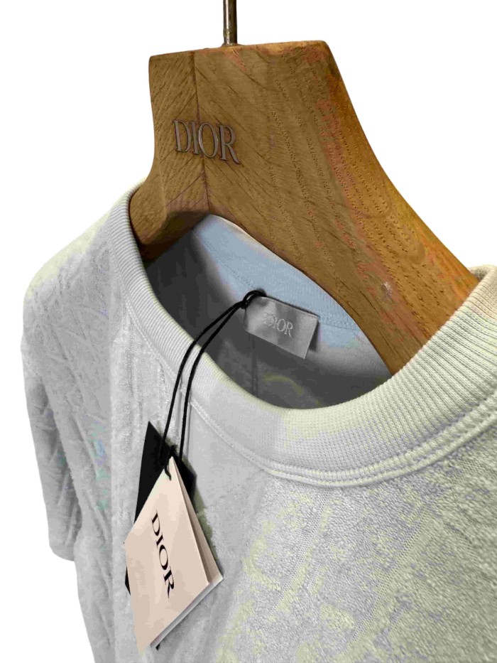 1:1 quality version Embossed Jacquard Cotton T-Shirt 2 colors 28960959