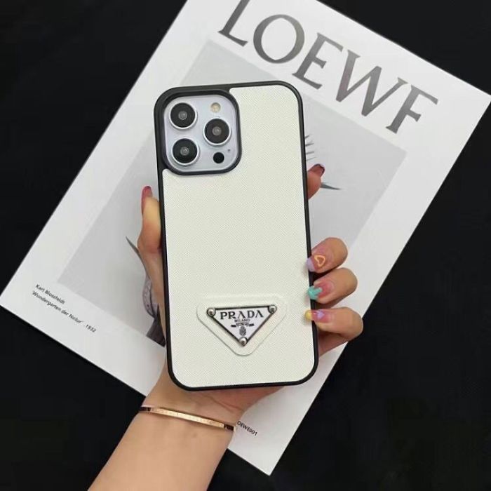 Leather Plain Color logo Phone Case 3 colors 28653779