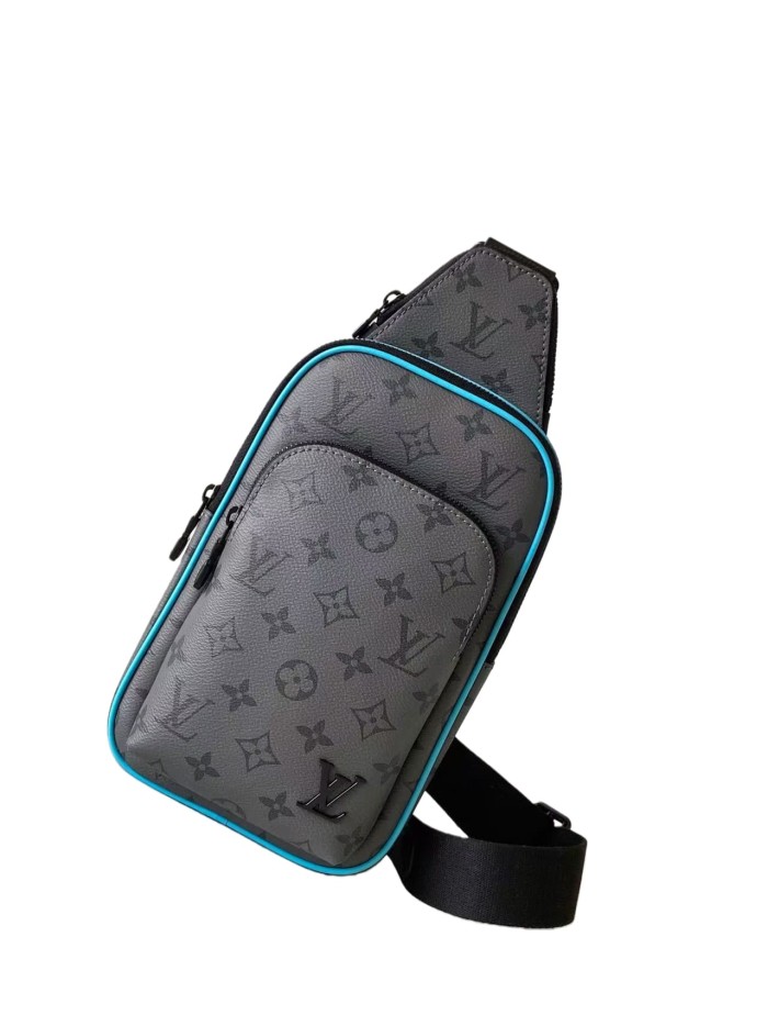 1:1 quality version Avenue Old Flower Coated Canvas Single Shoulder Crossbody Bag 28693107