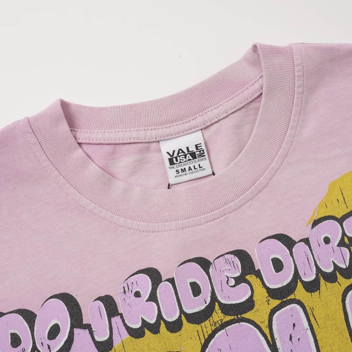 Motorcycle Girl Print Washed Tee 2 colors 29047374