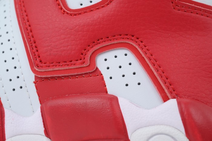 Air More Air Cushion Mid-top Men's White and Red Pippen Basketball Shoes 29030361