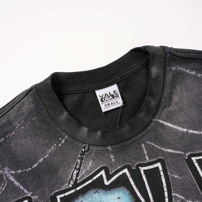 Giant Spider Web Print Washed Tee 29047372