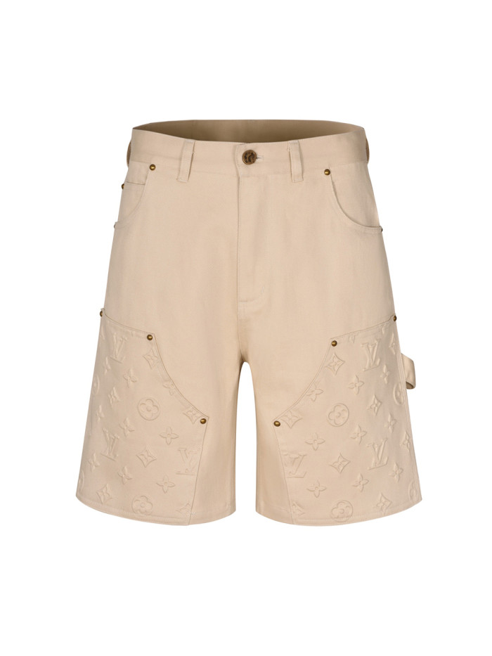 1:1 quality version 27931613 Embossed Canvas Shorts