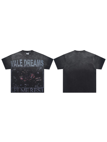 Vale Forever Let Me Rest Portrait Printed Washed Version Tee