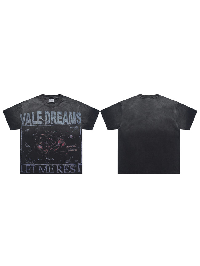 Vale Forever Let Me Rest Portrait Printed Washed Version Tee