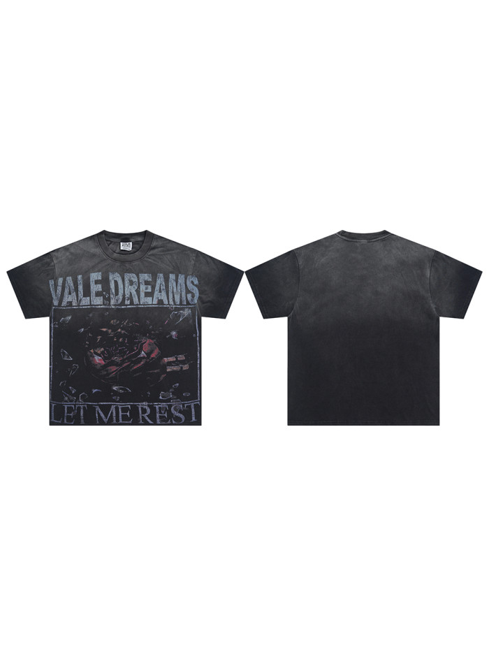Vale Forever Let Me Rest Portrait Printed Washed Version Tee