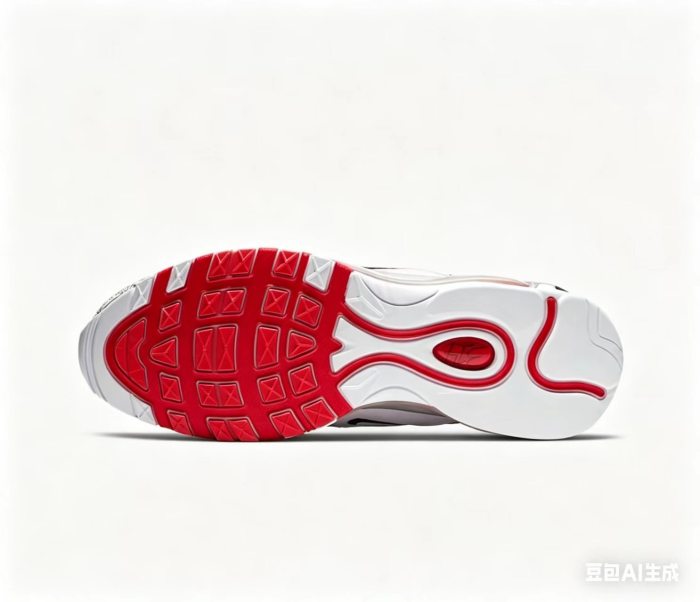 Air Max 97 Red White Silver Doodle Print Full-Length Air Cushion Sneakers 29064406