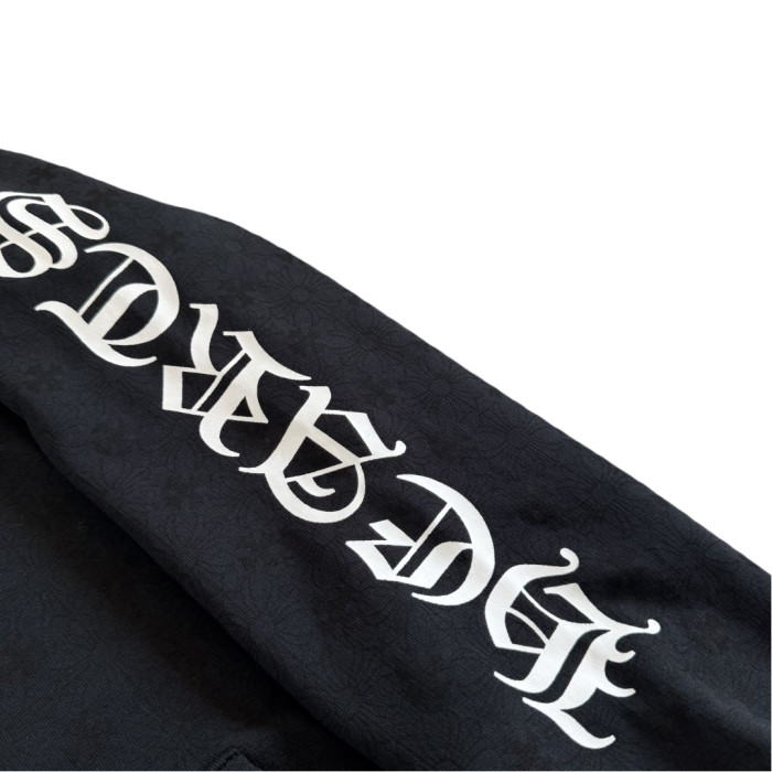 1:1 quality version Full printed dark cross Vertical Lettering Logo and Sanskrit print Zipper Hoodie 2 colors 28782524