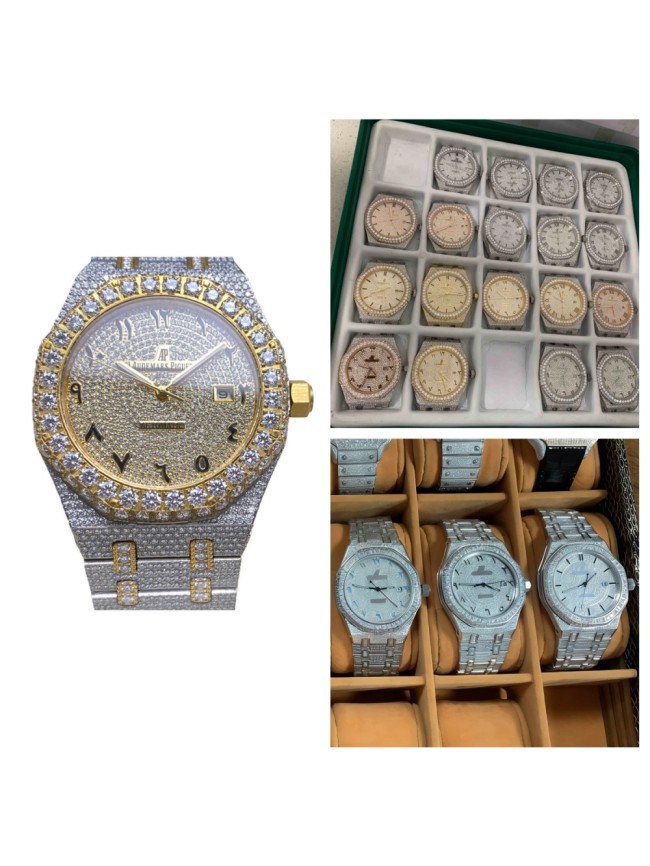 1:1 quality version Full Moissanite 15400 Mechanical Watch 21 colors【Dial diameter：41mm 】28773708
