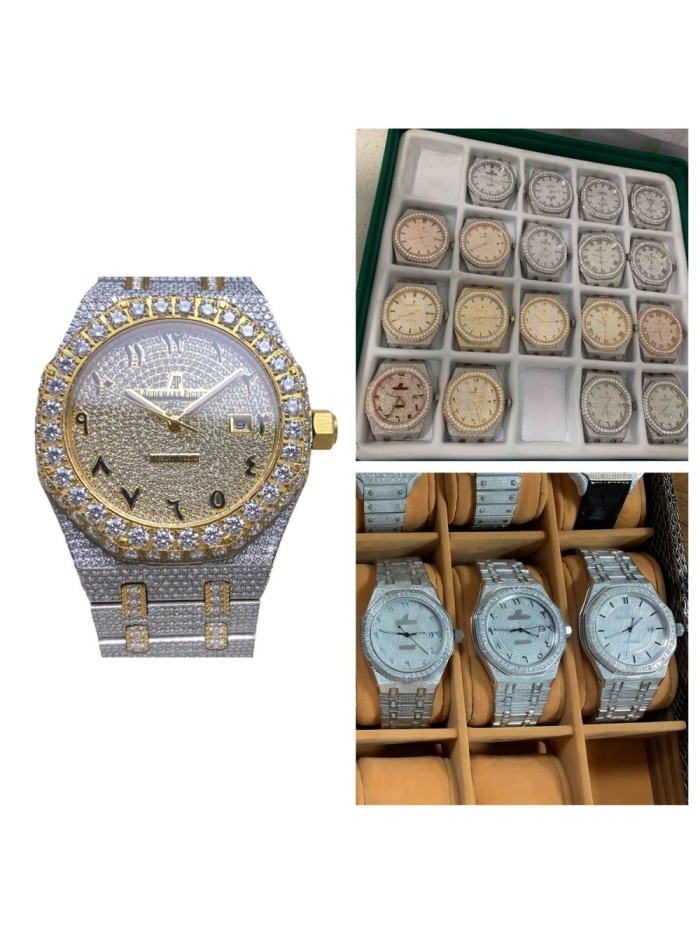 1:1 quality version Full Moissanite 15400 Mechanical Watch 21 colors【Dial diameter：41mm 】28773708