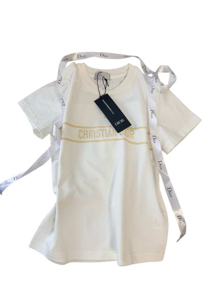 Gold Embroidered Star Logo Cotton T-shirt for Kids 29030025