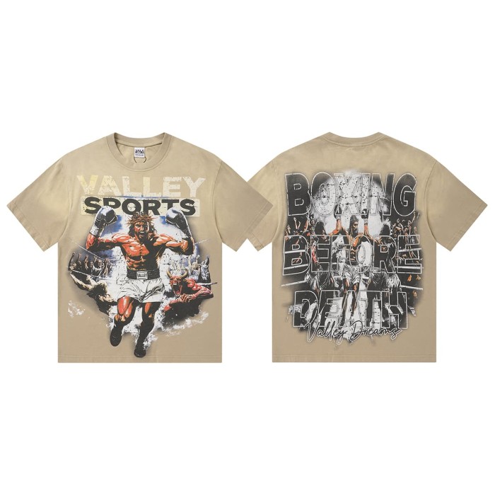 Boxing Theme Print Washed Tee 2 colors 29047376