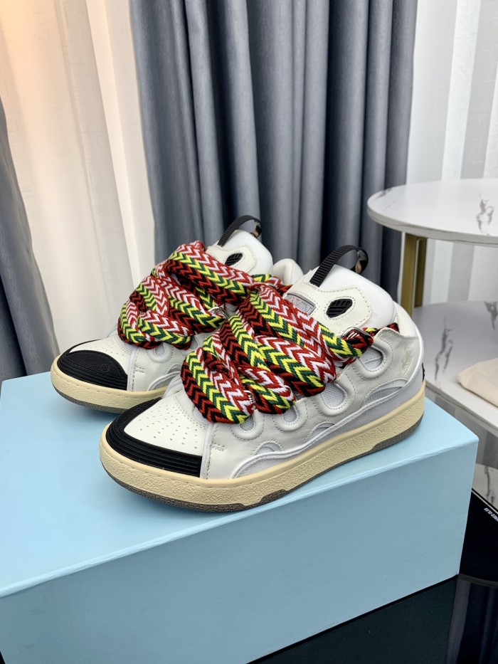 1:1 quality version Thick Sole Colorblocking Lace-Up Bread Shoes