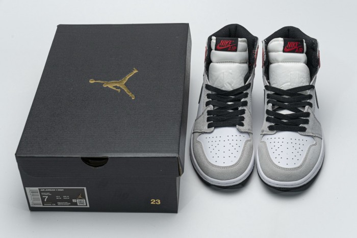 [plus size shoes]Air @j1 Retro High Light Smoke Grey 555088-126