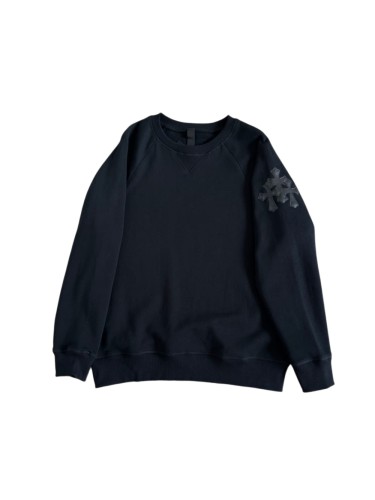 1:1 quality version Three Cross Leather Patch Crew Neck Sweatshirt 29045265