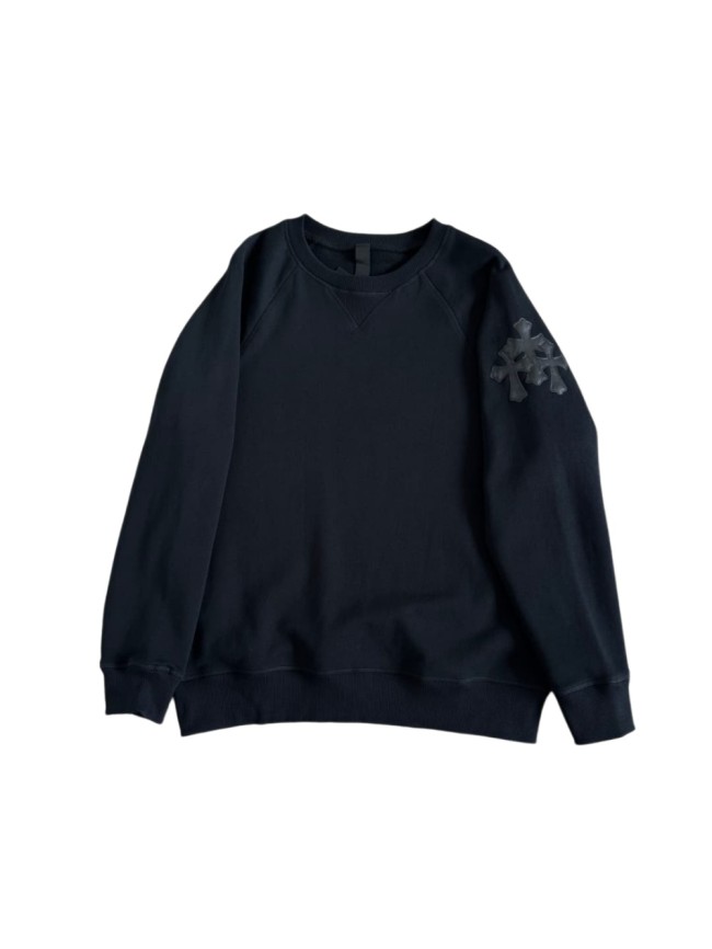 1:1 quality version Three Cross Leather Patch Crew Neck Sweatshirt 29045265
