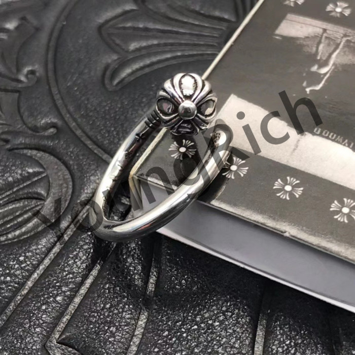1:1 quality version Pure Silver Cross Convex Flat Nail Open End Ring