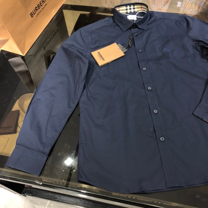 1:1 quality version Check Inner Collar Embroidered Long Sleeve Shirt 4 colors 29069302