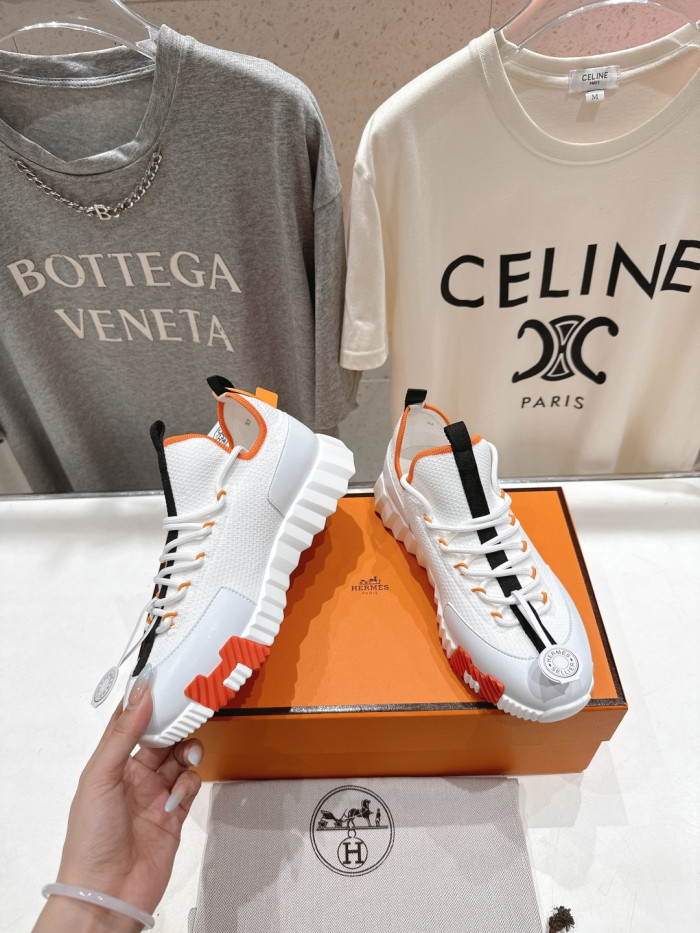 [plus-size shoes]Bouncing Couple Style Nubuck Leather Knit Breathable Casual Sneakers 6 colors 29085406