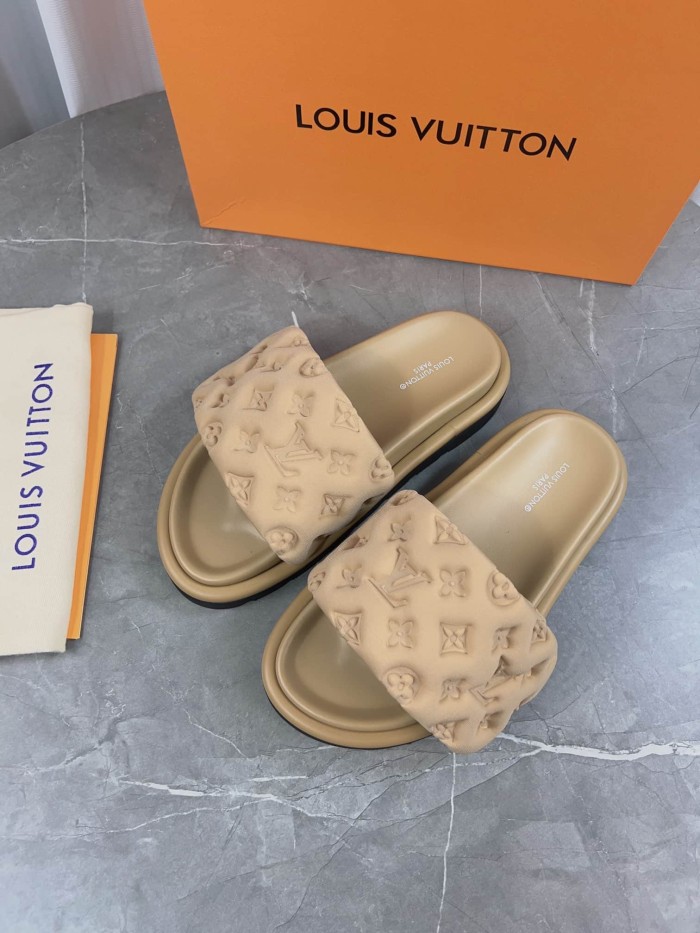 1:1 quality version 3D nylon embossed non-slip slippers 6 colors 22787278