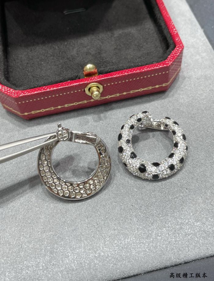 1:1 quality version C@rtier circle spot earrings