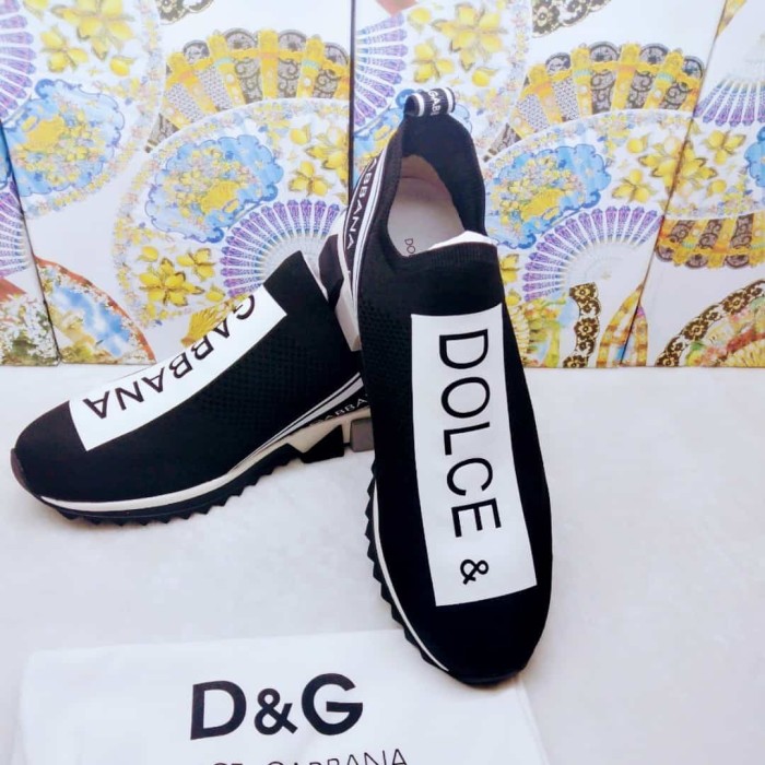 DOLCE    G@BB@N@ STRETCH MESH SORRENTO SNEAKERS WITH LOGO   DG46