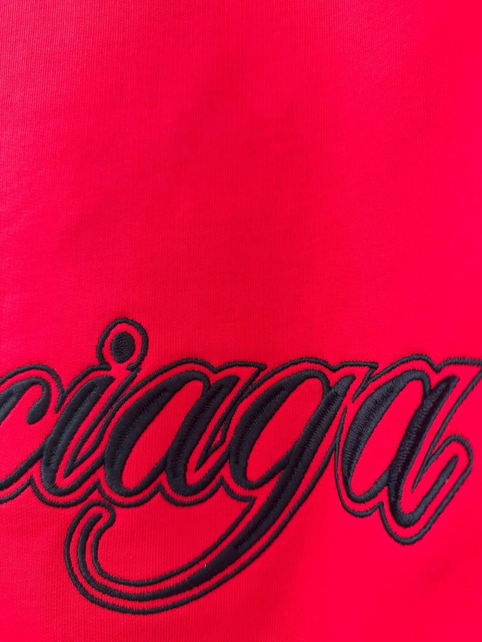 1:1 quality version Two-Sleeve Cursive Letter Matte Embroidered Hoodie 2 colors 28974530