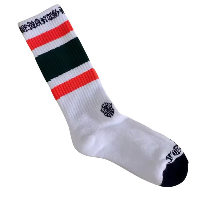 Sanskrit Stripe Graffiti Jacquard Crew Socks 33 colors 28887617