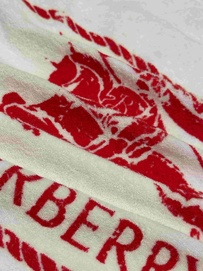 1:1 quality version  Red war horse emblem printed towel fabric T-shirt 28967927