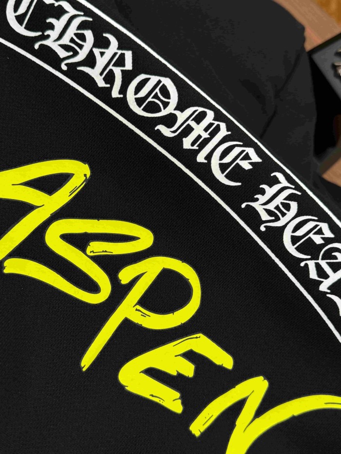 1:1 quality version yellow letter print zip-up Hoodie 28959369