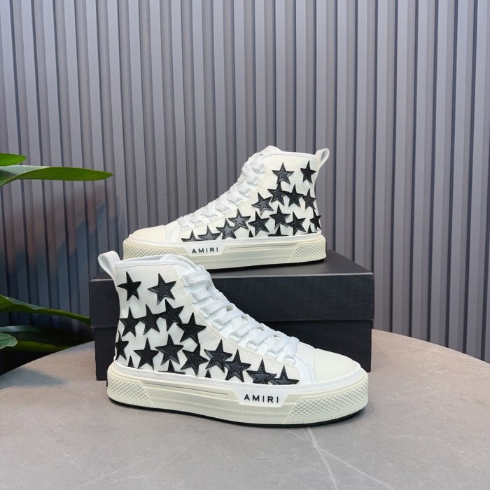 1:1 quality version Leather Star Embroidered High-Top Shoes 2 colors 28764674