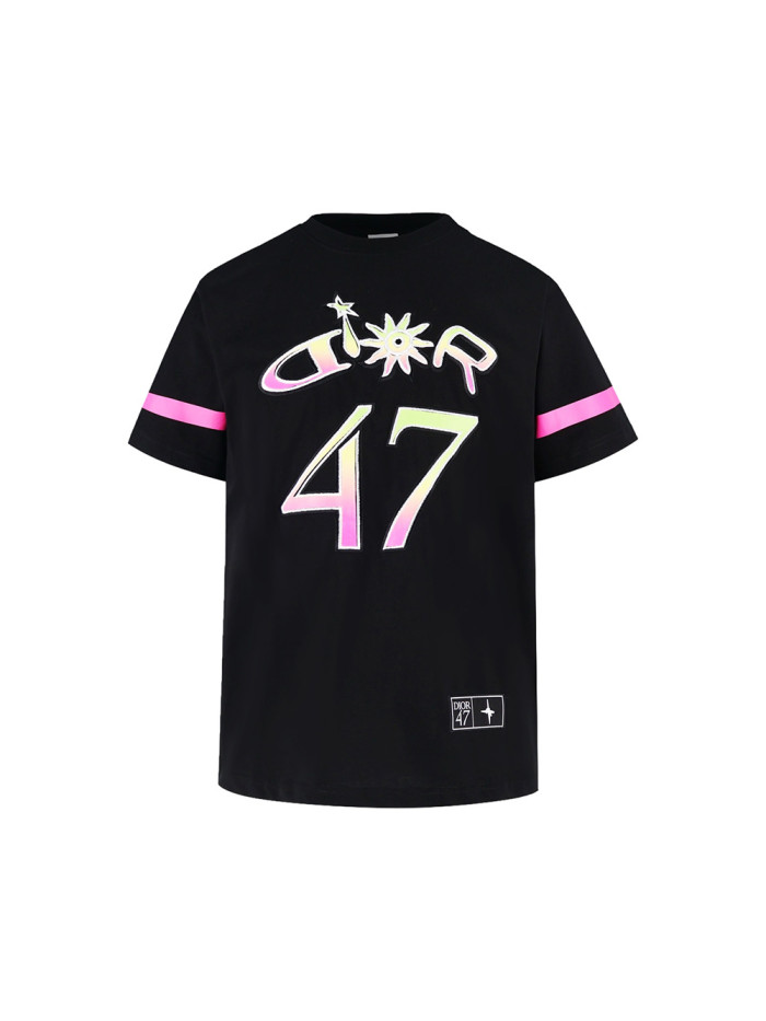 1:1 quality version Digital 47 Color Embroidered Tee 2 colors 28434160