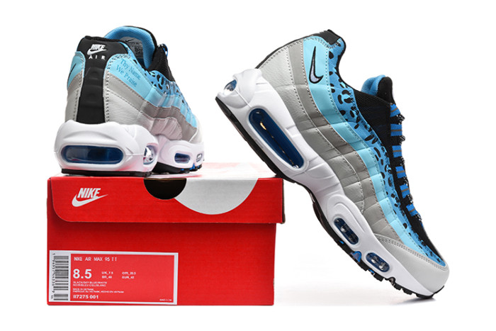 [plus-size shoes]Air Max 95 Blue Leopard Print Sneakers Running Shoes 29038282