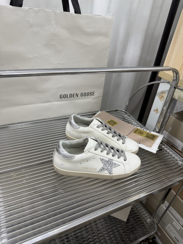 1:1 quality version 28354137 Flash Silver Star White Shoes