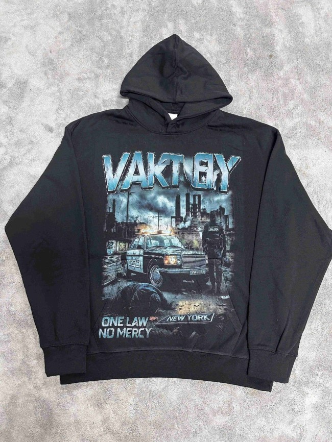Vale Forever ONE LAW NO MERCY Printed Hoodie