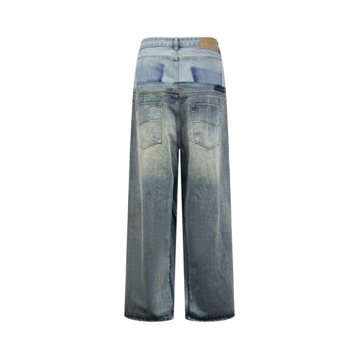 1:1 quality version 28321488 patchwork pocket jeans