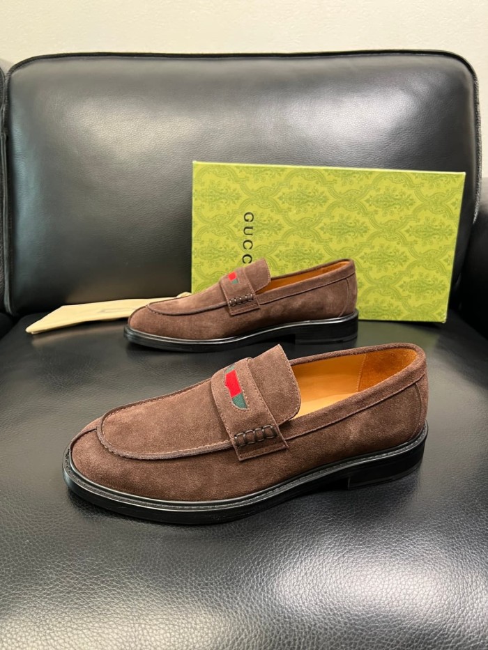 1:1 quality version Red and Green Webbing Men's Loafers 6 colors 28899672