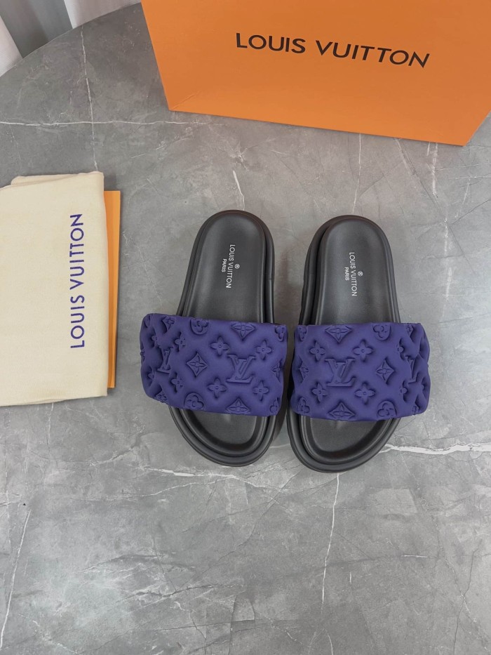 1:1 quality version 3D nylon embossed non-slip slippers 6 colors 22787278