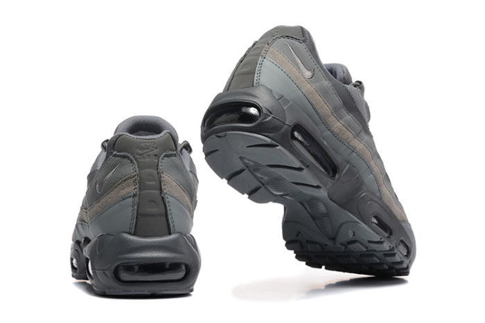 [plus-size shoes]Air Max 95 Dark Grey Mesh  Air Cushion Running Shoes 29045255