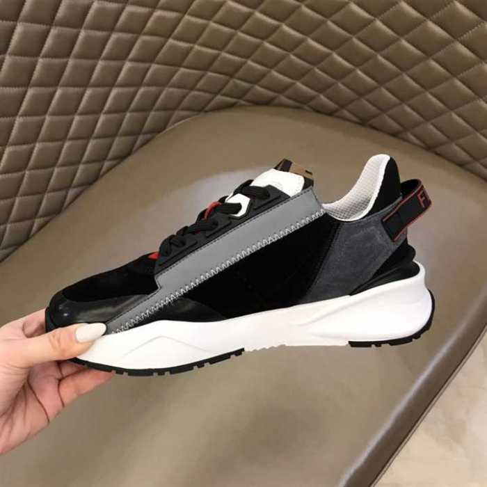 FEND1 CHUNKY LACE-UP TRAINERS BLACK   FD19